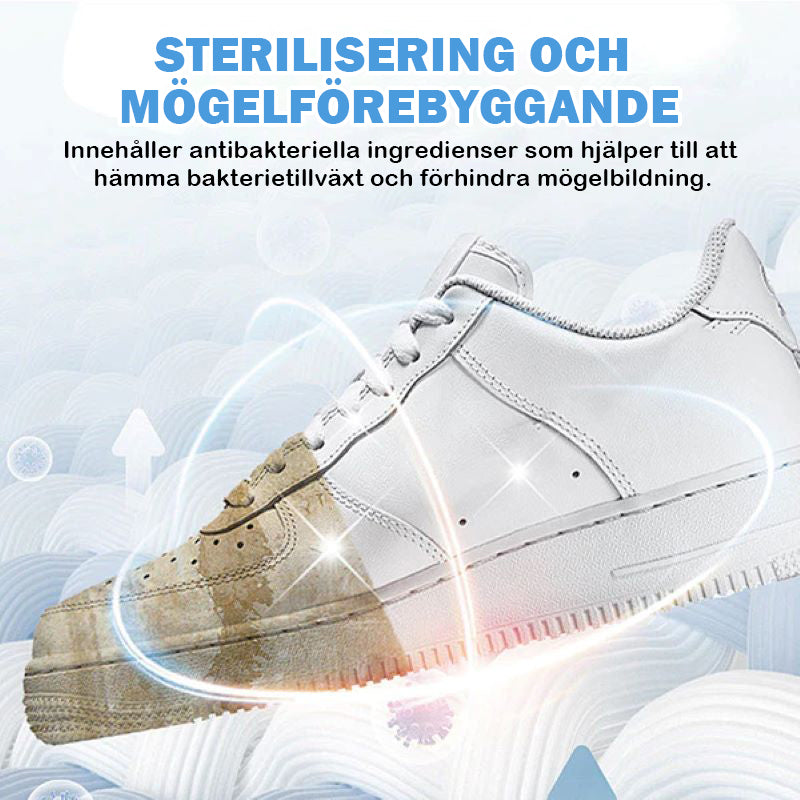 Snabbrengörande våtservetter för sko
