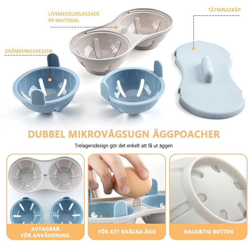 🔥 🥰🥚Ångkokare för ägg i mikrovågsugn