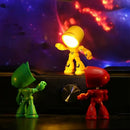 Companion-bordslampa – söt, ensam robotdesign (tecknad stil)