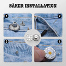 Set med avtagbara knappar