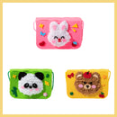 Förälder-barn handgjord tecknad non-woven myntväska budväska