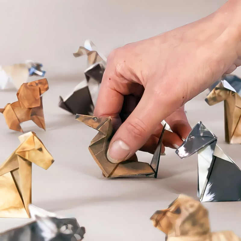 🐱 Papier pliable 5 minutes (50 pièces) : sans colle ni ciseaux