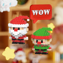 Julstil barns pedagogiska byggklossleksaker