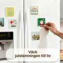 10-pack 5 x 5 cm genomskinliga akrylmagneter för gör-det-själv-kylskåp med självhäftande baksida