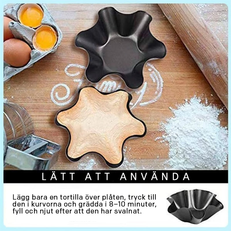 Kronbladsformad bakskål i kolstål💥
