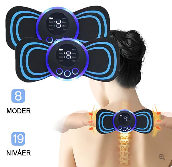 Portabel mini massageapparat för axel, nacke och midja