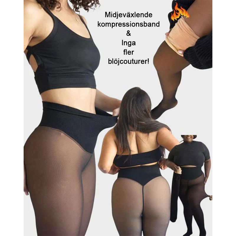 Högmidjade stretchiga shaping-tights