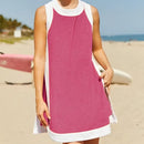 Damset i bomull, 2-delat, ärmlös topp + kjol och shorts med fickor