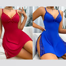 🎉🎉 Nattlinne med slits och spetsrosett