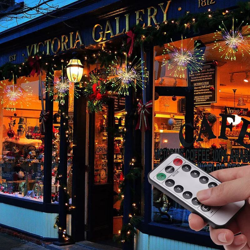 Julfyrverkerier LED-koppartrådsljusslingor🎄