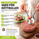 Köttbullesked —— Non-stick beläggning, för att ösa upp och rinna av —— Köp en, få en gratis (2 stycken)