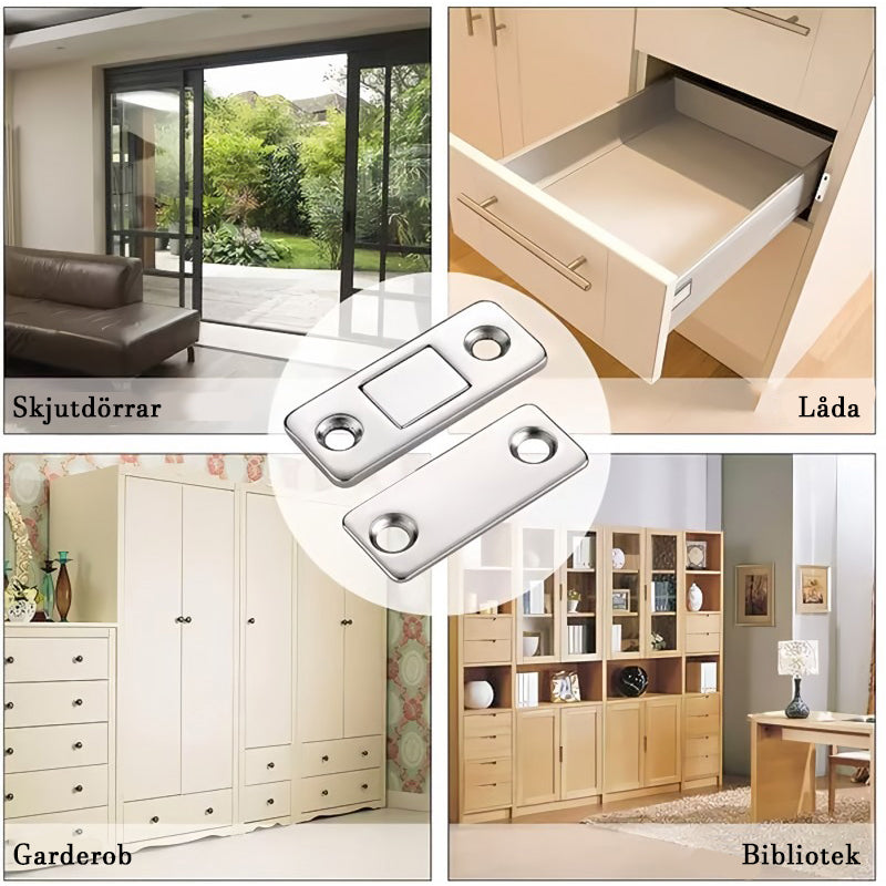 Ultratunna osynliga magnetiska dörrstopp