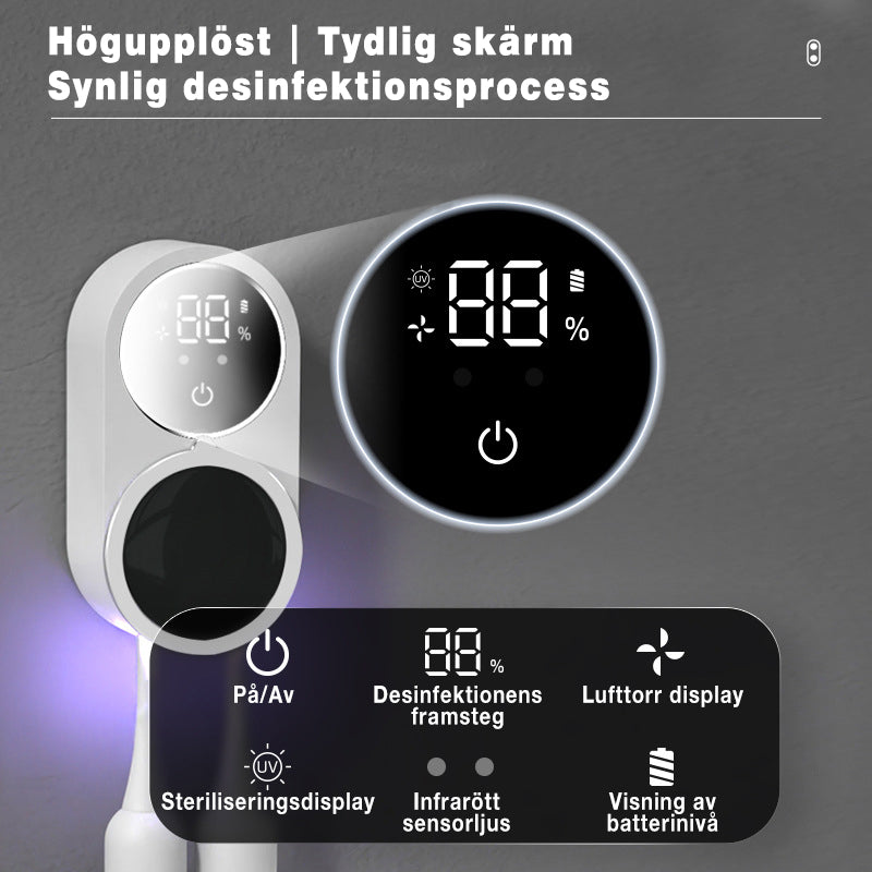 Automatisk tandborstesterilisatorväska och hållare