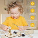 🚀 DIY Solar Powered Trä Satellit Model Science Kit🌍