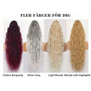 💜Lång lockig vågig peruk