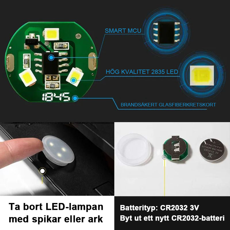 Smart LED vattentät papperskorg i billäder