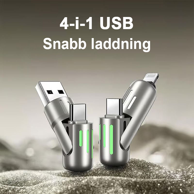 4-i-1 USB-laddningskabel mFish snabbladdning MAX 240W