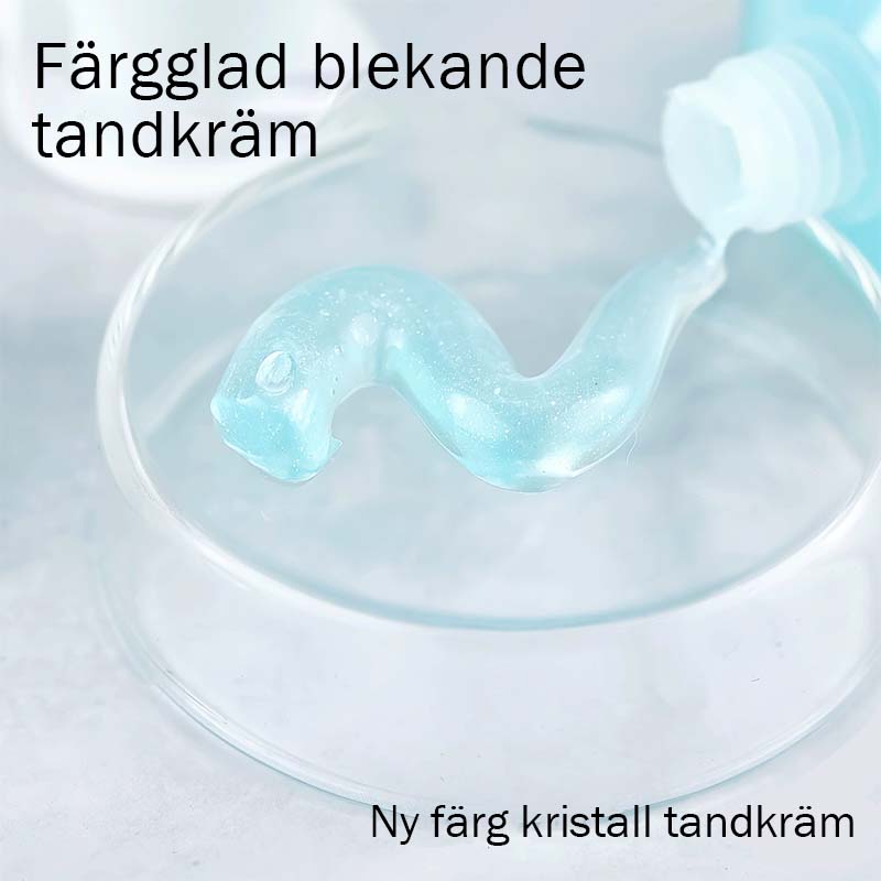 Färgglad blekande tandkräm