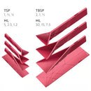 📏 Polygonal Flat 3 i 1 mätskedsset 🍽️