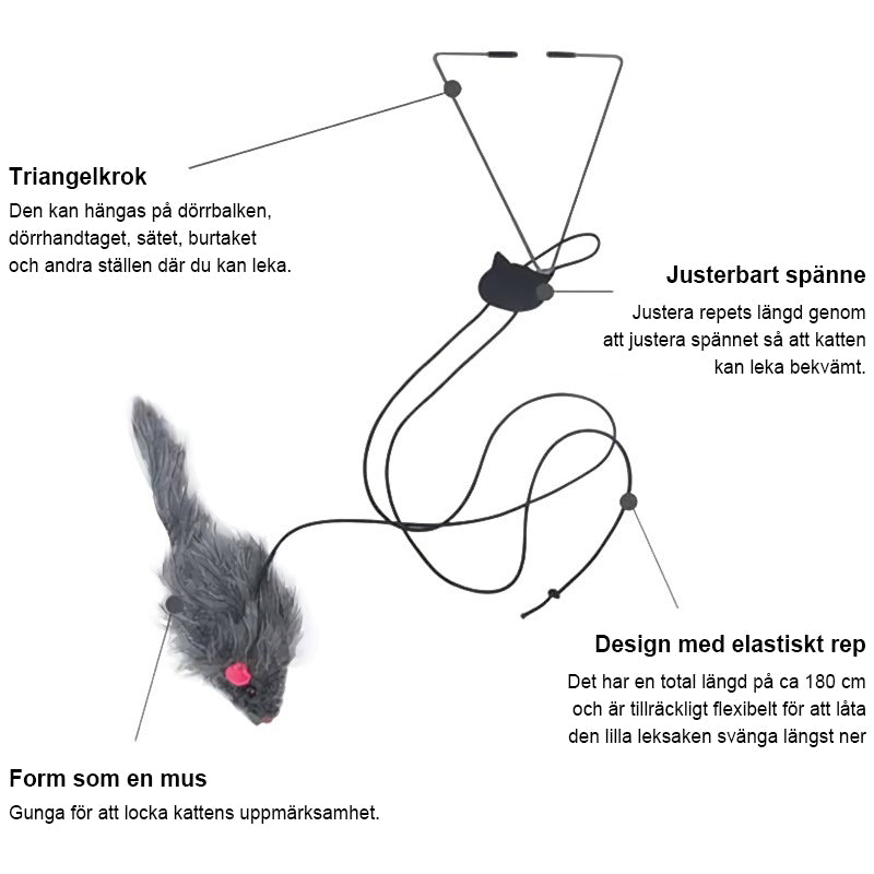 Hängande dörr studsande katt interaktiv leksak