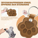 🐾Lädernyckelring med djurtass