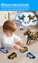 2-i-1 magnetisk bil som förvandlas till flygande drake och enhrning