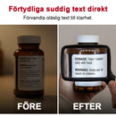Bärbar rektangulär förstoringslampa med LED-ljus
