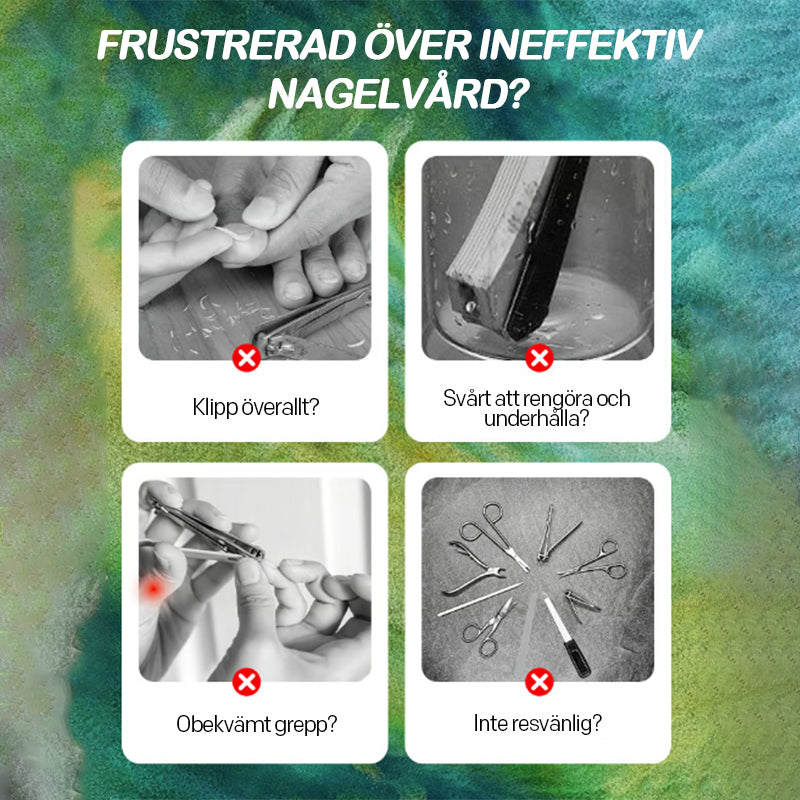 Bred käköppning Anti-Stänk Sned Nagelklippare✂️