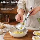 Multifunktionell kökssked i rostfritt stål