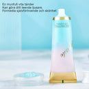 Färgglad blekande tandkräm