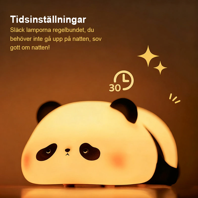 Söta panda nattlampor, sovrumsdekoration