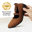 Bekväma, lätta, halkfria, andningsbara platta ortopediska skor för kvinnor