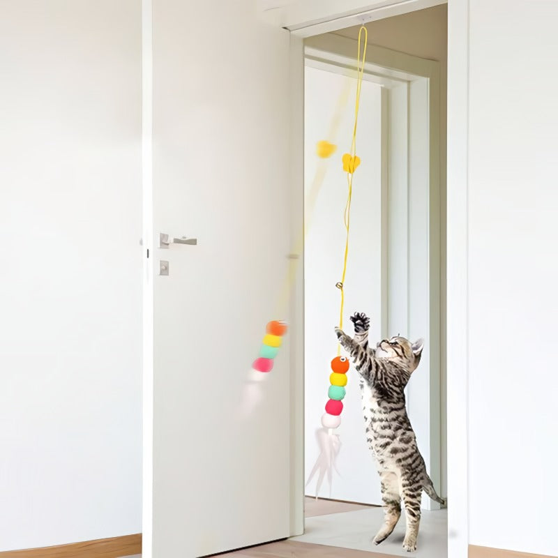 Hängande dörr studsande katt interaktiv leksak