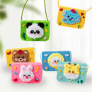 Förälder-barn handgjord tecknad non-woven myntväska budväska