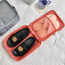 Dubbelskiktad reseskoväska, vikbar vattentät skoväska, organisatör, dagliga nödvändigheter