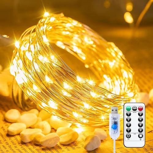 🎁Jul 🌲8 lägen 100-600 LED Firefly Twinkle String Lights