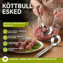 Köttbullesked —— Non-stick beläggning, för att ösa upp och rinna av —— Köp en, få en gratis (2 stycken)