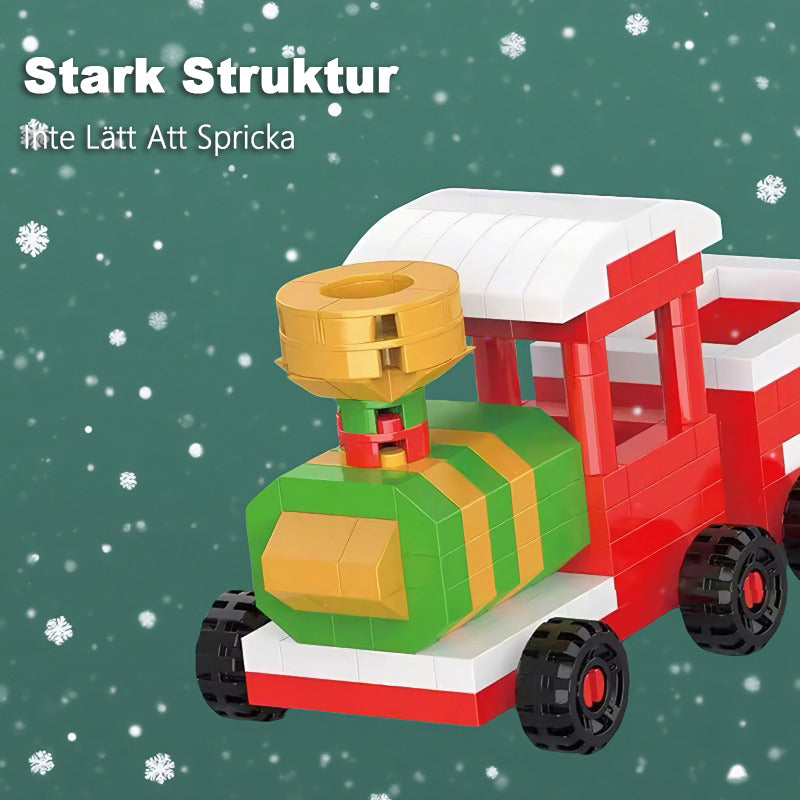 Julstil barns pedagogiska byggklossleksaker