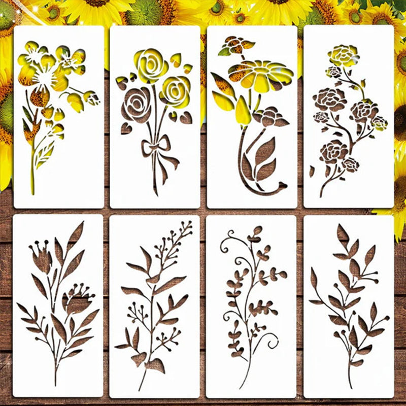 💐Trädgårdsstaket Stora Blomsterschabloner🌻Gör-det-själv-dekoration