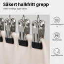 Trähängare med flera klämmor för att organisera garderoben