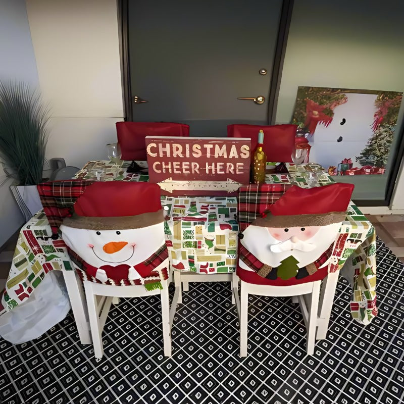 💥Söt jultema-stolsöverdrag🎄