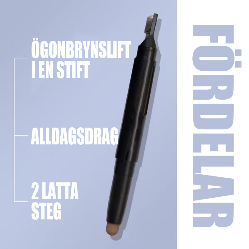🌟 Lättanvänd 2-i-1 ögonbrynspenna