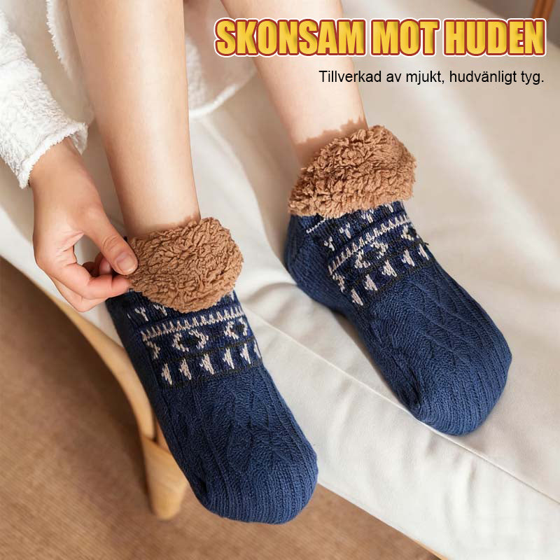 🧦 Jacquardgolvsockor – Mysig värme i varje steg