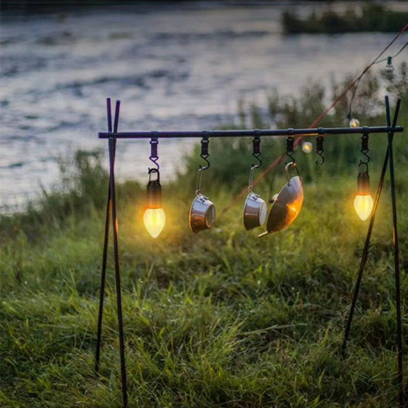 Vattentät LED USB uppladdningsbar campinglampa med krok