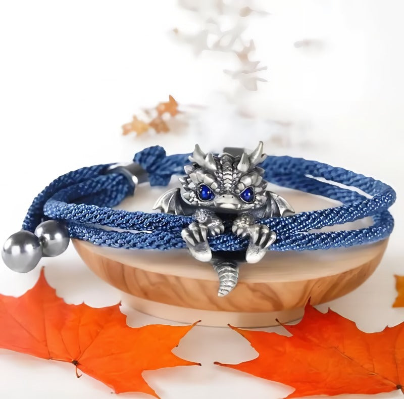🐲🎁Söt Silver Dragon Armband
