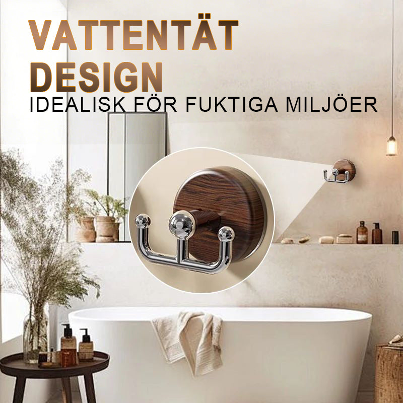 Multifunktionell sugkoppskrok i träfiber
