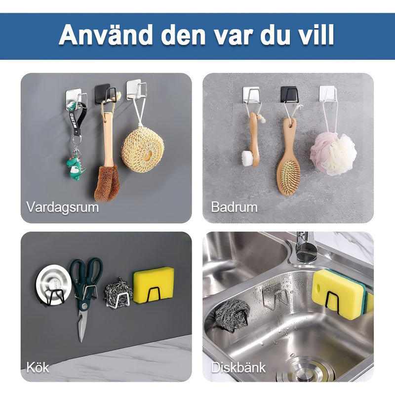 Självhäftande hängkrokar- ldealför handfat & badrum