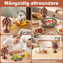 Premium värmebeständigt underlägg i naturträ för varma rätter