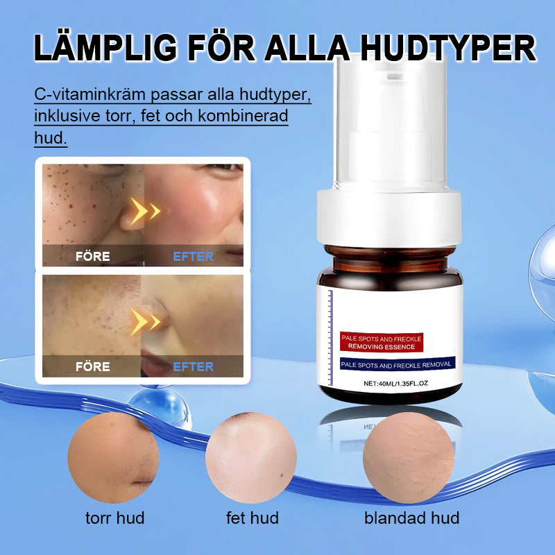 C-vitaminvitgörande och anti-fräknande kräm