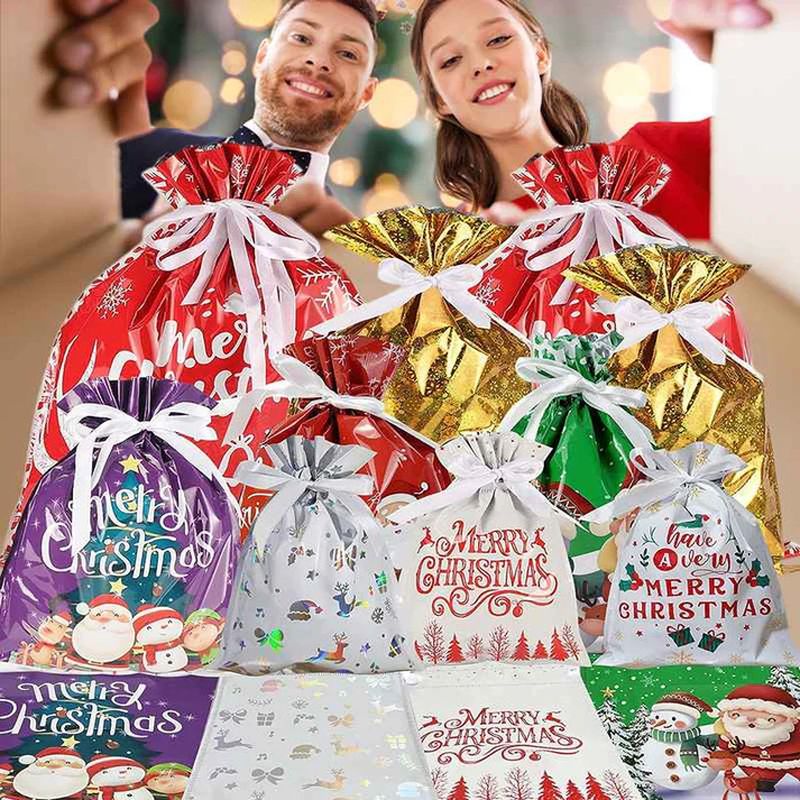 🎅🎁 Julklappspåse med dragsko